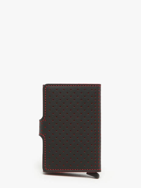 Leather Perforated Card Holder Secrid Black perforated MPF other view 3