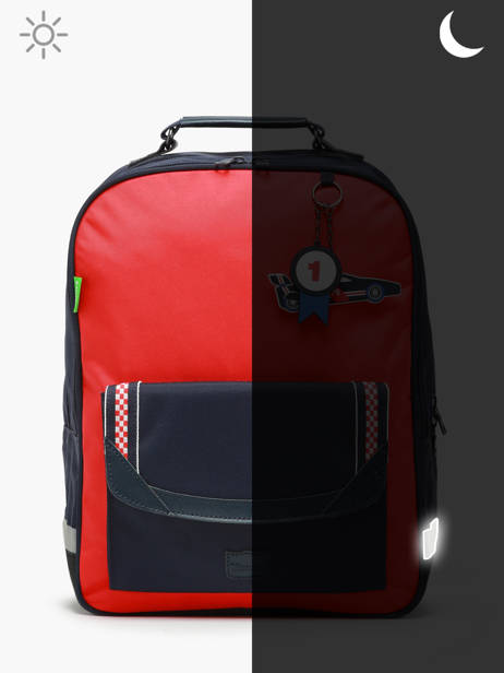 2-compartment Backpack Tann's Red les fantaisies g 74125 other view 5