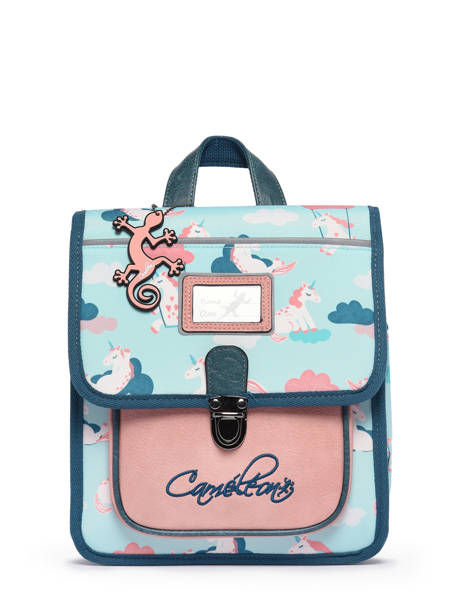 Backpack 1 Compartment Cameleon Blue retro SD30 other view 8