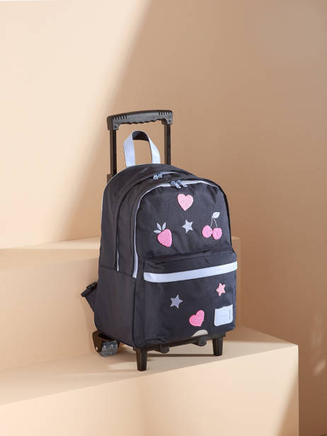 2-compartment Wheeled Schoolbag Tann's Blue les fantaisies f 73249 other view 6