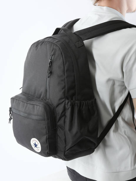 Backpack 1 Compartment Converse Black basic 10004800 other view 1