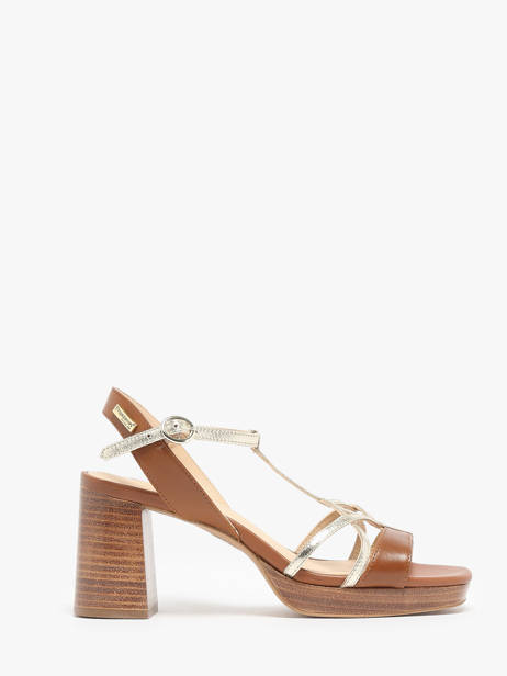 Heeled Sandals In Leather Les tropeziennes Brown women LIMONA