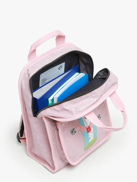 1 Compartment Backpack Jack piers Pink jp girls G other view 3