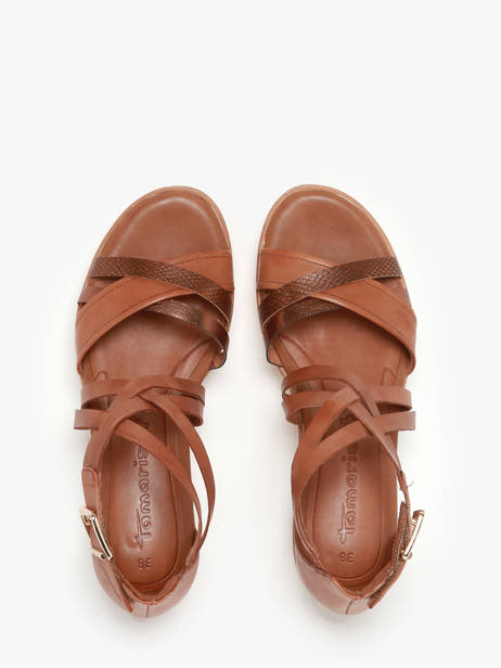 Sandals In Leather Tamaris Brown women 42 other view 4