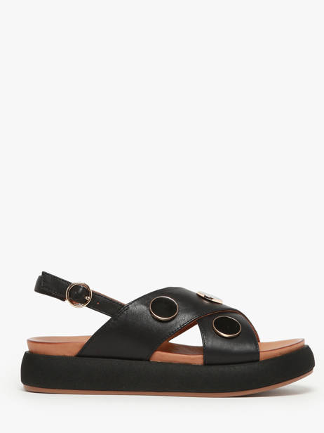 Sandals In Leather Inuovo Black women A96010