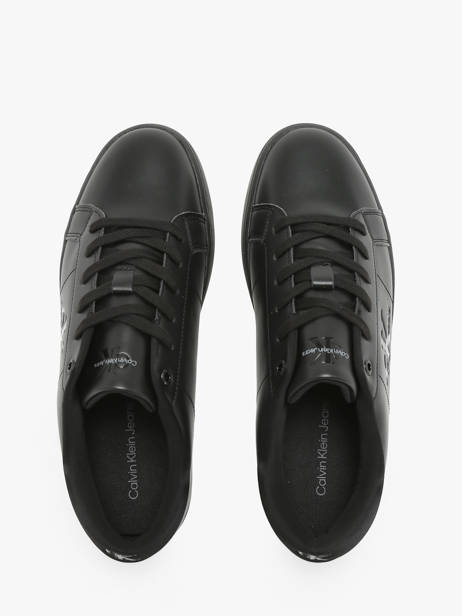 Sneakers In Leather Calvin klein jeans Black men 8640GT other view 4