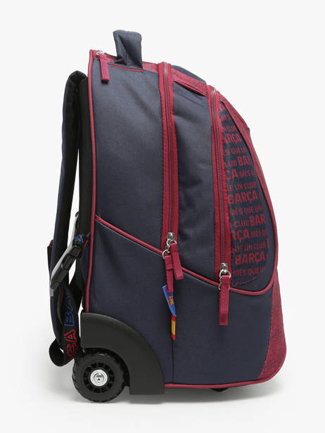 2-compartment Wheeled Schoolbag Fc barcelone Red barca 223F204R other view 2