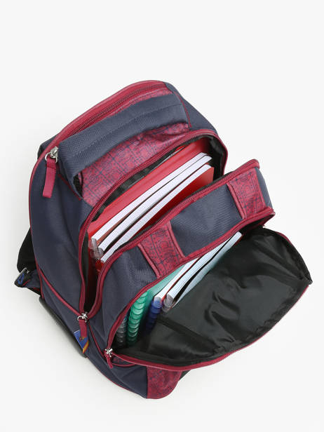 2-compartment Wheeled Schoolbag Fc barcelone Red barca 223F204R other view 3