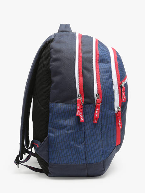 3-compartment Backpack Federat. france football Blue fff 24GX204B other view 2