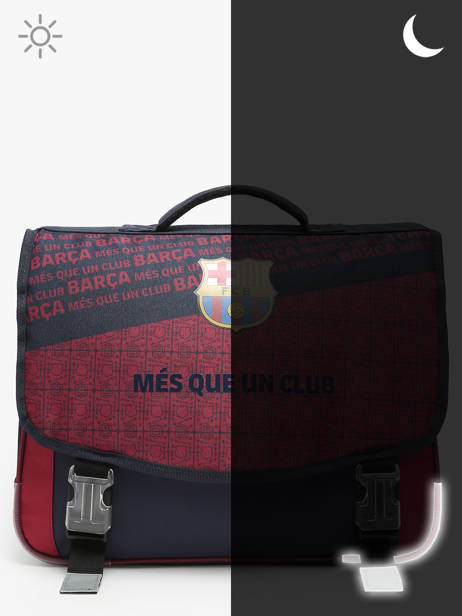 2-compartment Satchel Fc barcelone Red barca 223F203S other view 5