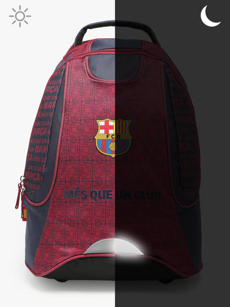 2-compartment Wheeled Schoolbag Fc barcelone Red barca 223F204R other view 5