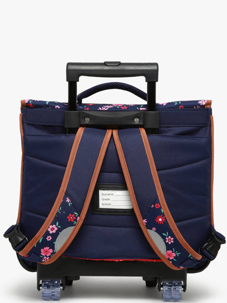 2-compartment Wheeled Satchel Snowball Blue liberty T46338 other view 4