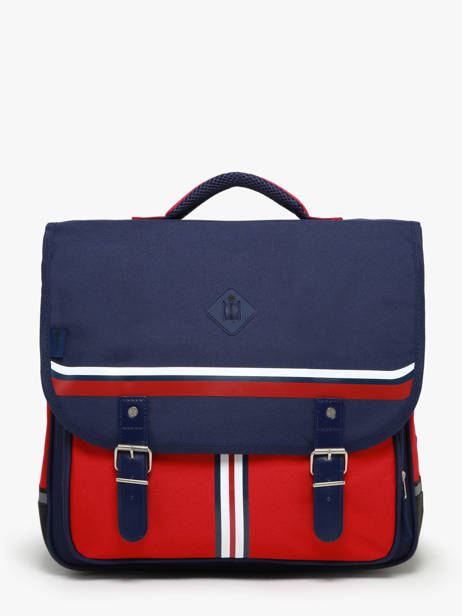 2-compartment Satchel Snowball Blue frenchie 46241