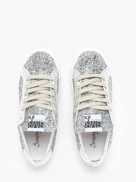 Sneakers In Leather Semerdjian Silver women MAYA423 other view 3