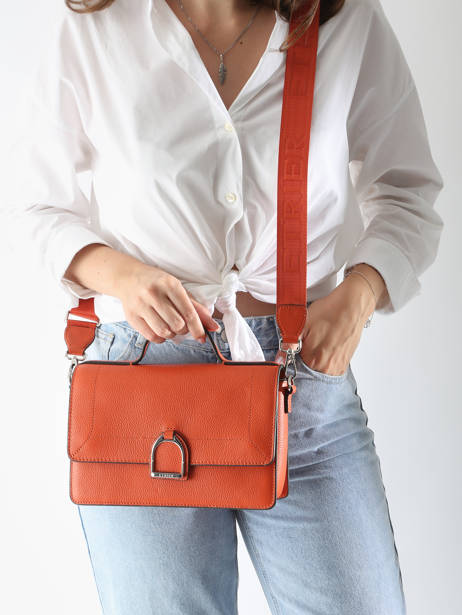 Medium Leather Altesse Crossbody Bag Etrier Orange altesse EALT048M other view 1