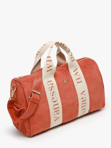 Sac Porté épaule A4 Velours Vanessa wu Orange velours MA0085 vue secondaire 2