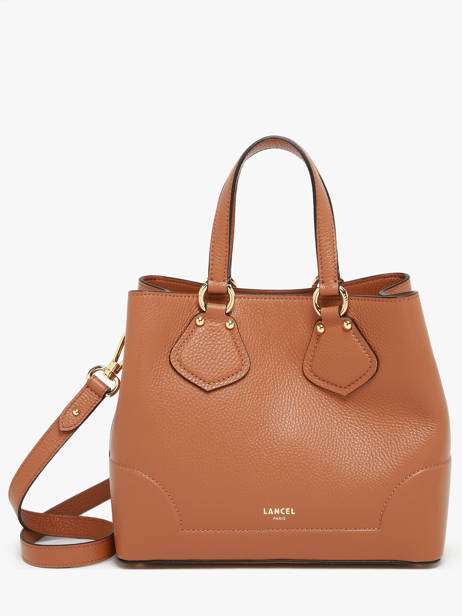 Small Leather Néo Izy Satchel Lancel Brown neo izy A12133