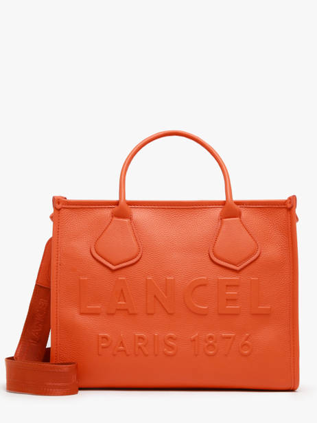 Cabas Zippé M Jour Cuir Lancel Orange jour A12996