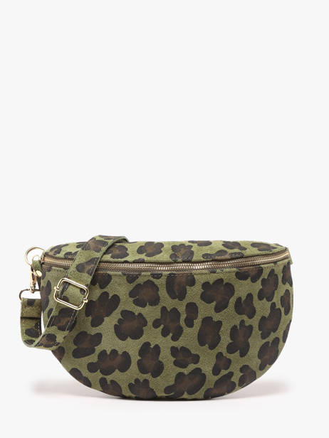 Belt Bag Milano Green velvet leopardo VL21123