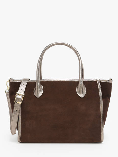 Sac à Main Velvet Cuir Milano Marron velvet VE24062