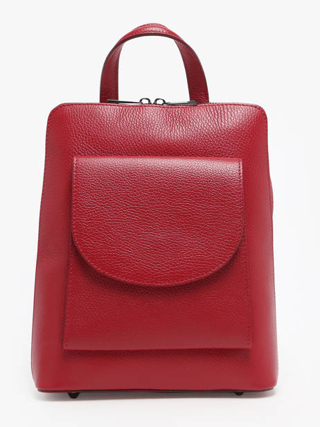 Sac à Dos Et épaule Milano Rouge caviar CA240615