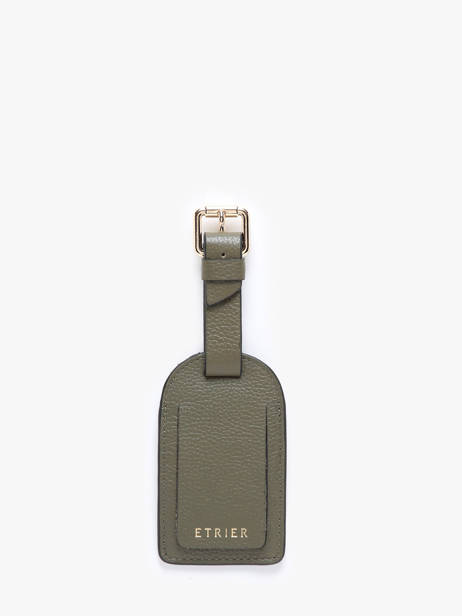 Luggage Tag Tradition Cuir Etrier Green tradition ETRA901M