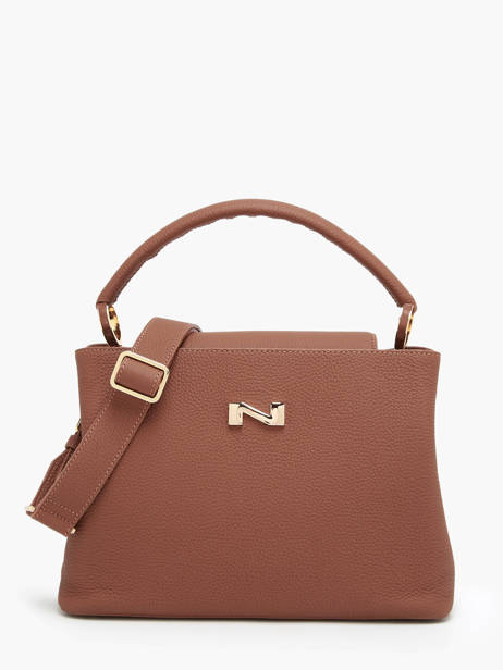 Leather Magnolia Top-handle Bag Nathan baume Brown eden 3