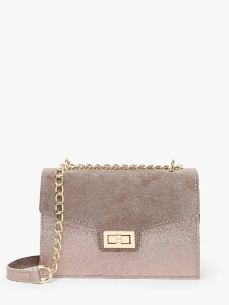 Sac Bandouliere Velvet Cuir Milano Beige velvet VE21121