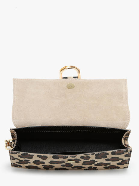 Sac Porté épaule Velvet Leopardo Cuir Milano Beige velvet leopardo VL24066 vue secondaire 3