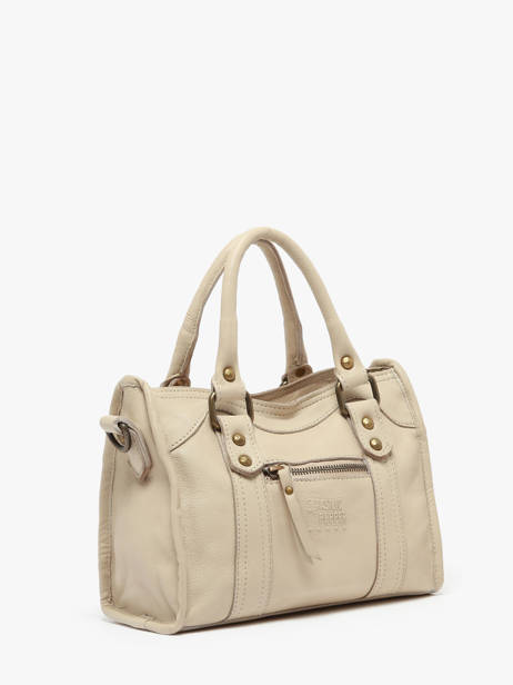 Sac Bandoulière Cow Cuir Basilic pepper Beige cow BCOW72 vue secondaire 2