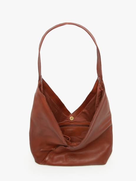 Sac Porté épaule Cow Cuir Basilic pepper Marron cow BCOW74 vue secondaire 3