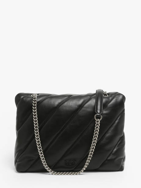 Sac Porté épaule Love Bag Puff Cuir Pinko Noir love bag puff A0F2 vue secondaire 4