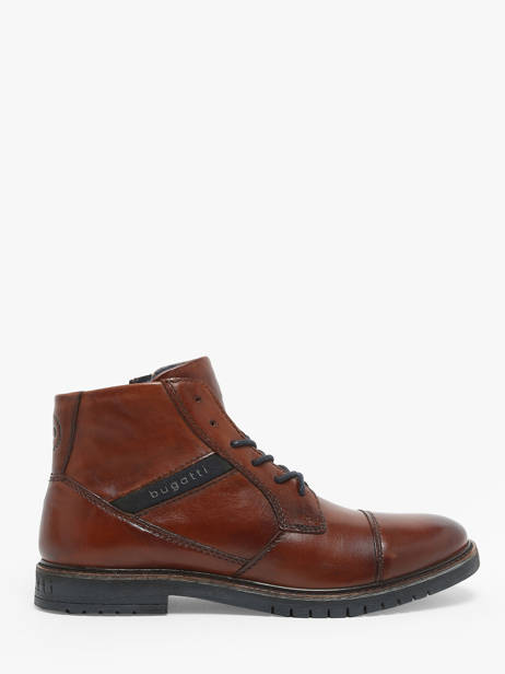 Boots In Leather Bugatti Brown men 3318373A