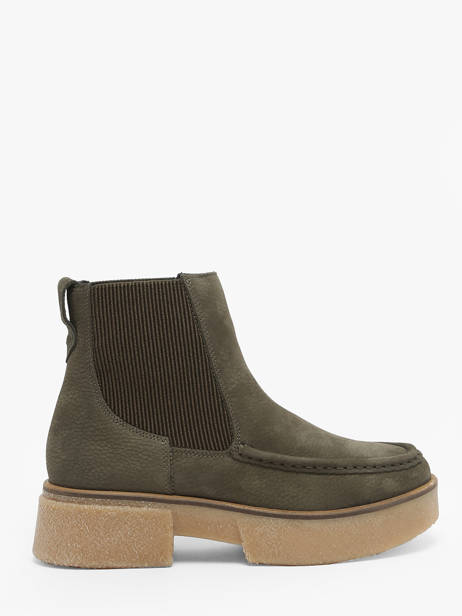 Boots En Cuir Clarks Vert women 26178696