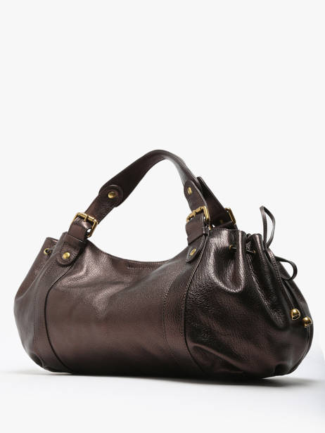 Sac à Main Gun Metal Cuir Gerard darel Marron gun metal DAS01446 vue secondaire 2