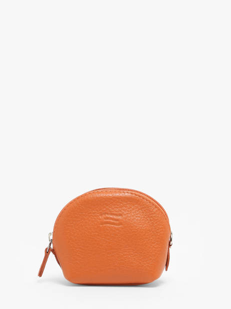 Porte-monnaie Caviar Cuir Crinkles Orange caviar 14026