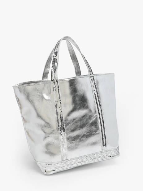 Shopping Bag Cabas Cuir Leather Vanessa bruno Silver cabas cuir 30V40413 other view 2