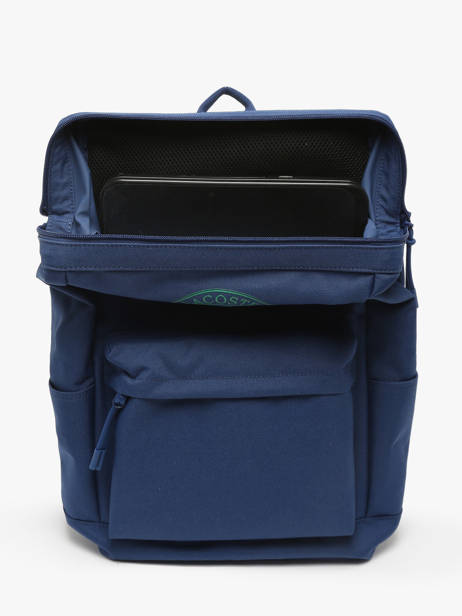 Backpack Lacoste Blue neo croc NU4688NZ other view 2