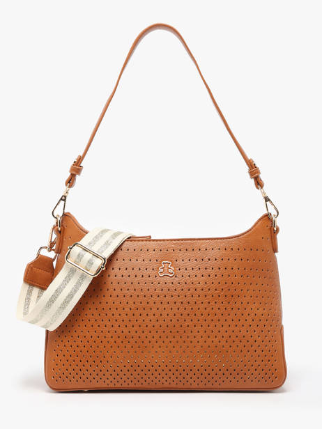 Shoulder Bag Ajoure Lulu castagnette Brown ajoure VIGOR