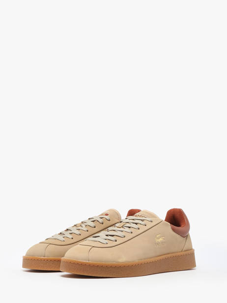 Sneakers Baseshot In Leather Lacoste Beige men 8SMA0007 other view 1