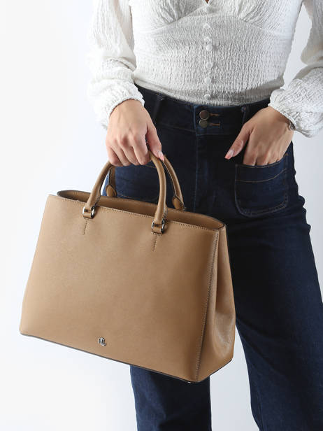 Sac Porté Main Hanna 37 Cuir Lauren ralph lauren Marron hanna 31898556 vue secondaire 1