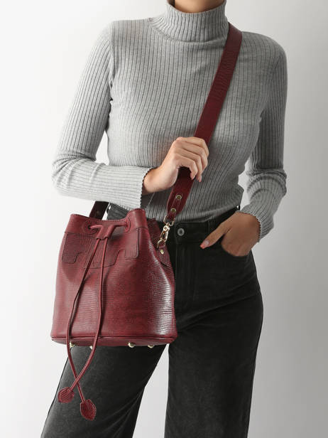 Bucket Bag La Suite 1960 Leather Paul marius Red la suite 1960 CAPUC960 other view 1