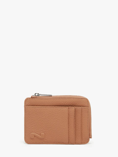 Leather Coin Purse With Card Slots Nathan baume Brown original n 217N