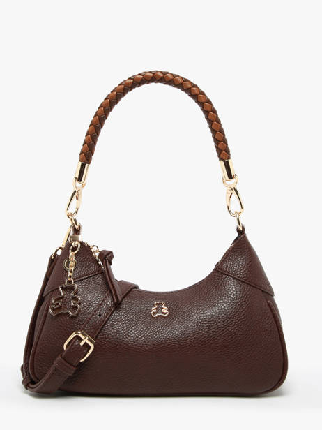 Shoulder Bag Tresse Lulu castagnette Brown tresse WANDY