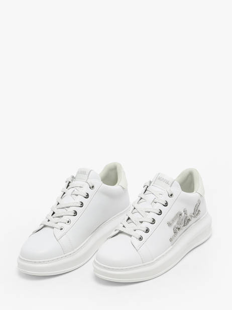 Sneakers Kapri Signiature In Leather Karl lagerfeld White women KL62510G other view 2