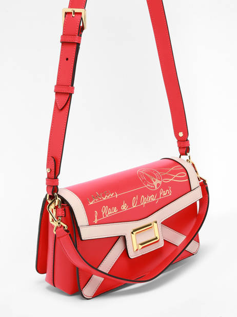 Sac Porté épaule Angele Cuir Lancel Rouge angele A13283 vue secondaire 2