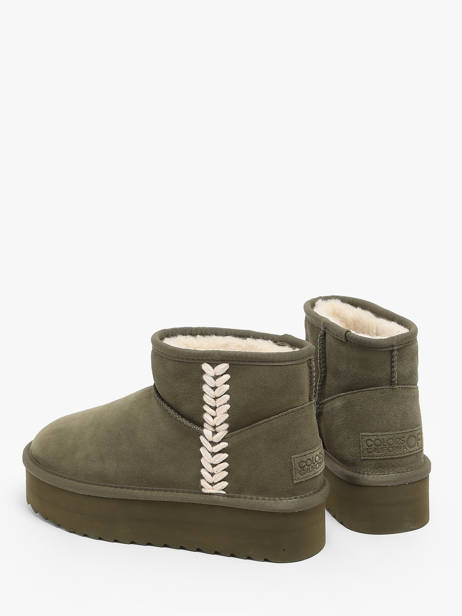 Bottines Platform Spike Colors of california Vert women Platform boot spike stitching vue secondaire 2