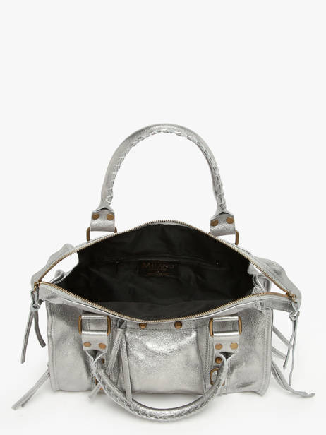 Shoulder Bag Nine Leather Milano Silver nine NI24092 other view 3