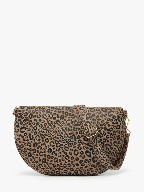 Sac Banane Velvet Leopardo Cuir Milano Marron velvet leopardo VL24091 vue secondaire 3