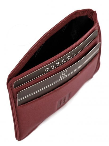 Card Holder Leather Hexagona Red soft 227530 other view 2